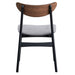 Rebi - Side Chair (Set of 2) - Gray Linen, Walnut & Black ACME