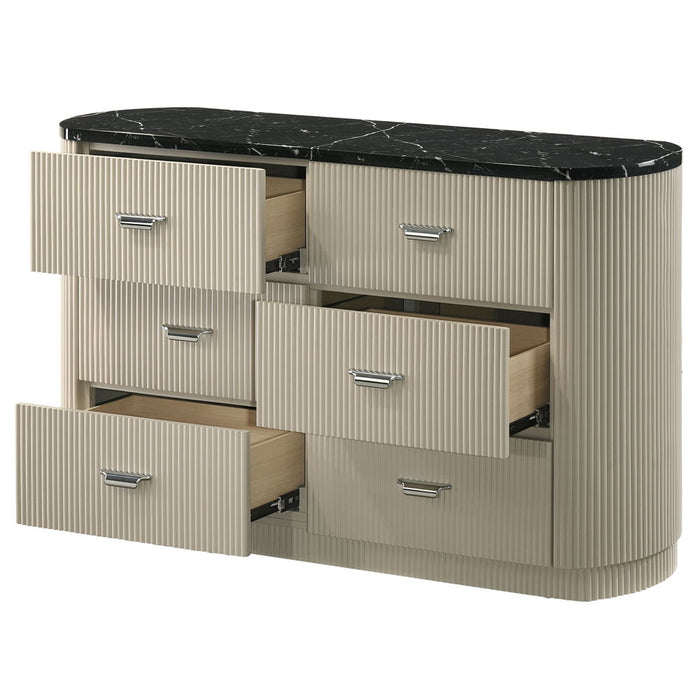 Travonte - Dresser - Gray / Beige ACME