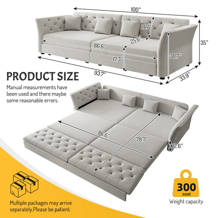 Oversize Pull Out Sofa Bed For Living Room Home Essentials