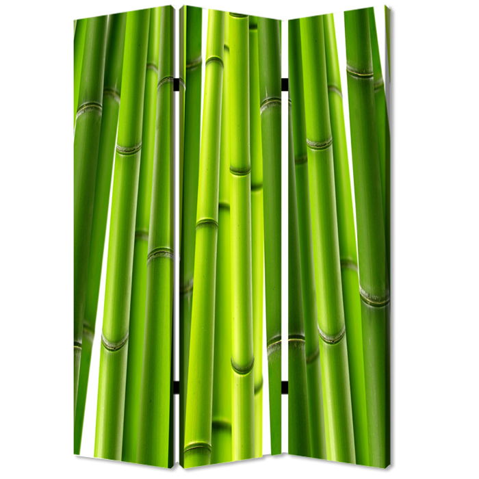 Wood Canvas Bamboo Screen - Multi Color
