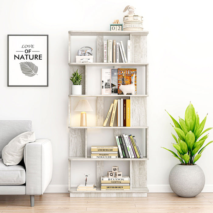 Modern 5 Tier Open Storage Bookcase Home Essentials