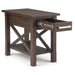Kitchener - Narrow Side Table - Warm Walnut Brown Simpli-Home