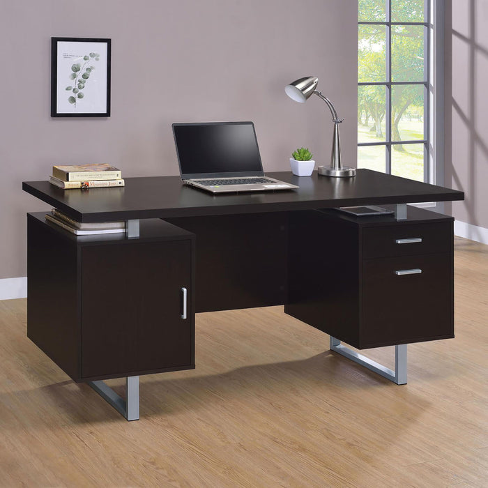 2 Drawer Floating Top Office Desk Furniture Max