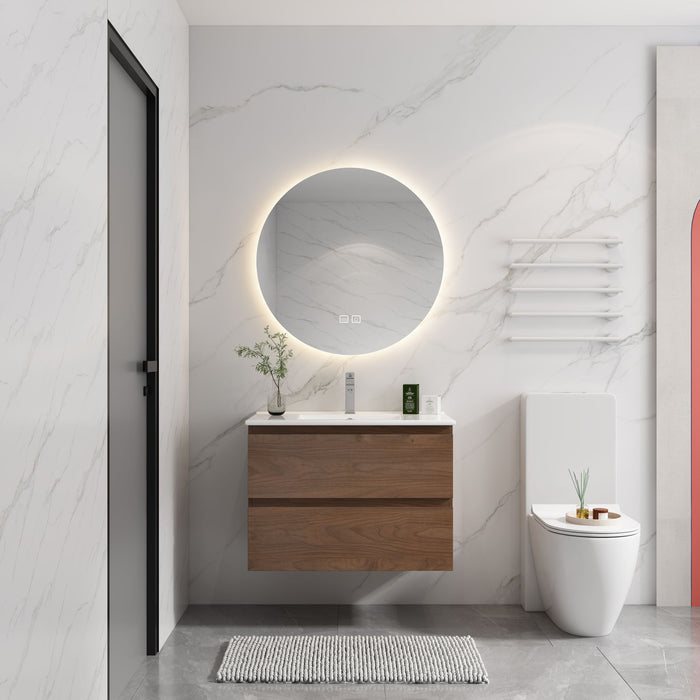 Wall Mounted Bathroom Vanity & Sink, 2 Soft Close Drawers Home Essentials