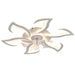 Flower Ceiling Fan With LED Dimmable Light, Flush Mount Ceiling Fan With Remote Control, Low Profile Design, 6 Speeds, Timing Function Daily Nest