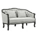 Samael - Loveseat With 2 Pillows - Gray Linen & Dark Brown ACME
