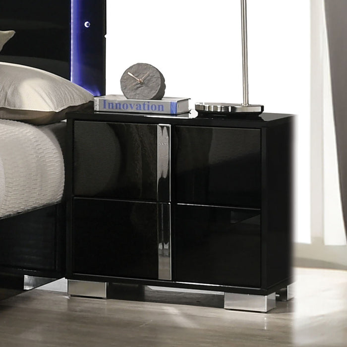 Nightstand With Vertical Handles Home Essentials