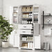 Storage Cabinet With Adjustable Shelves, 2 Drawers, Doors Noble House