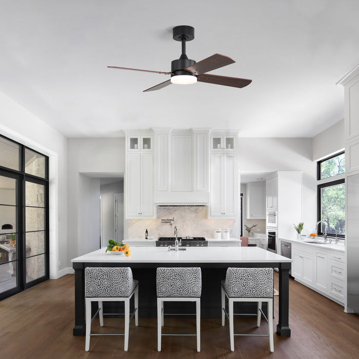 42" Ceiling Fan With Light And Memory Function, DC Reversible Motor, 4 Blades Daily Nest