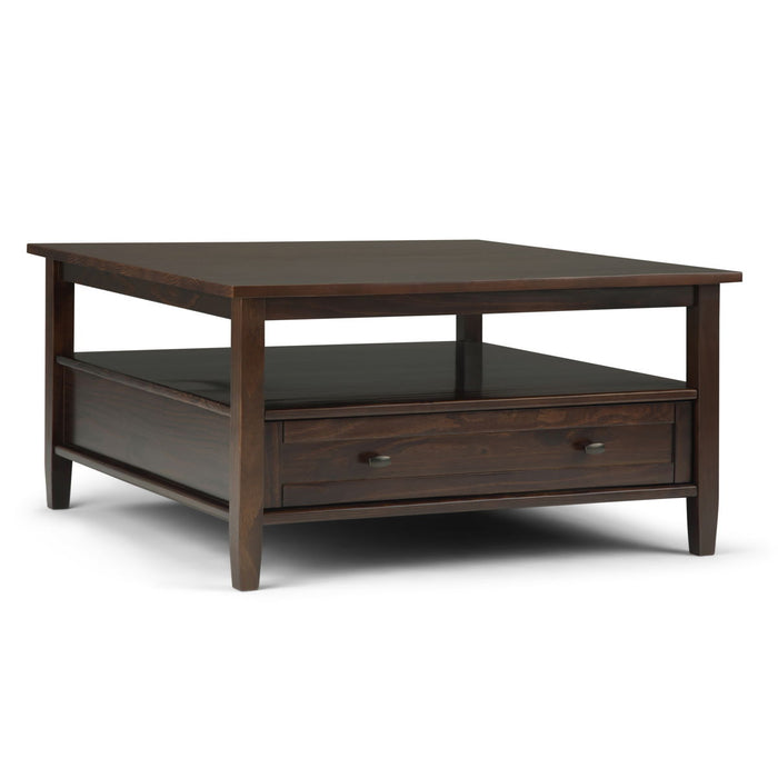 Warm Shaker - Square Coffee Table - Tobacco Brown