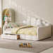 Shell Shaped Upholstered Daybed Frame With Slats Dreamland