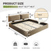 Cloud Bed Frame With Oversized Padded Movable Headboard Home Essentials