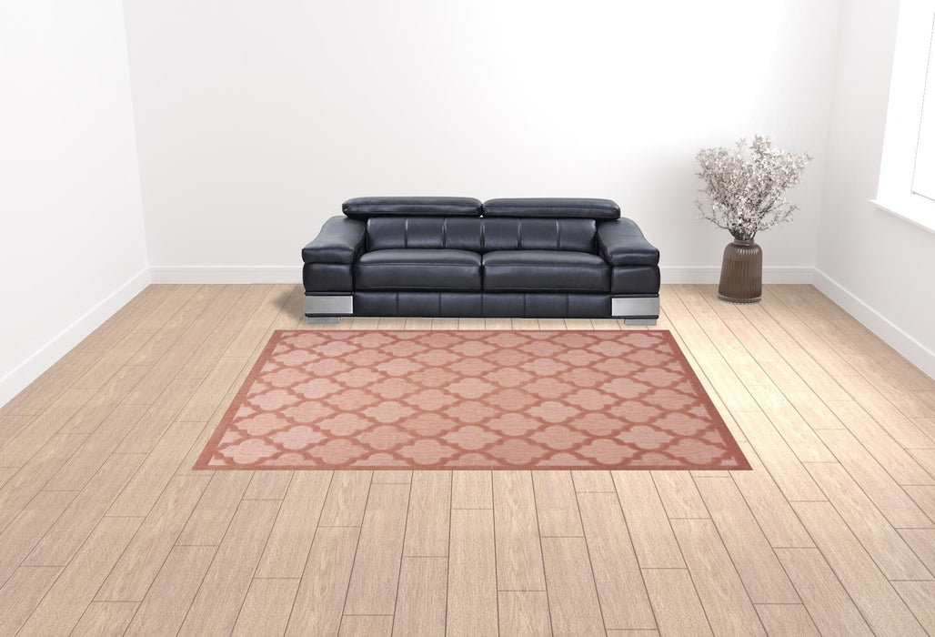 9' X 12' Geometric Flatweave Area Rug - Orange