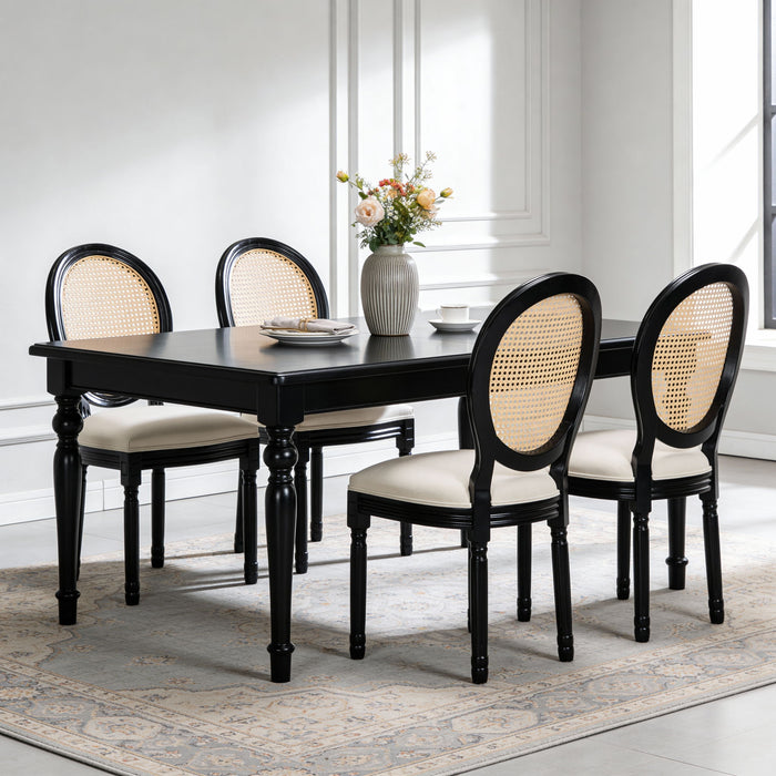 French Country Dining Chairs With Round Back (Set of 2) Home Essentials