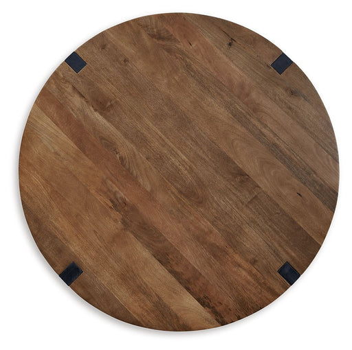 Hanneforth - Round Cocktail Table - Brown Signature Design by Ashley®