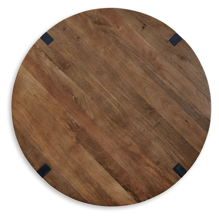 Hanneforth - Round Cocktail Table - Brown Signature Design by Ashley®