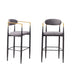 Upholstered Bar Stool With Ergonomic Design (Set of 2) Home Essentials