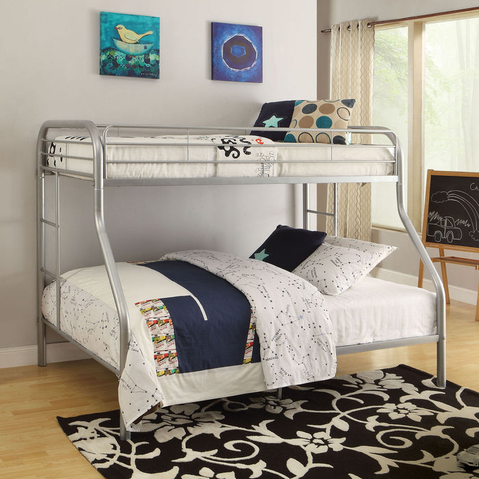Tritan - Twin / Full Bunk Bed - Silver Acme
