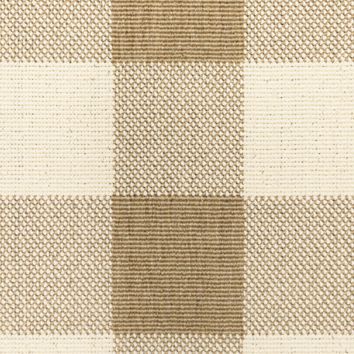 2' X 4' Geometric Stain Resistant Outdoor & Indoor Rug - Ivory / Gray