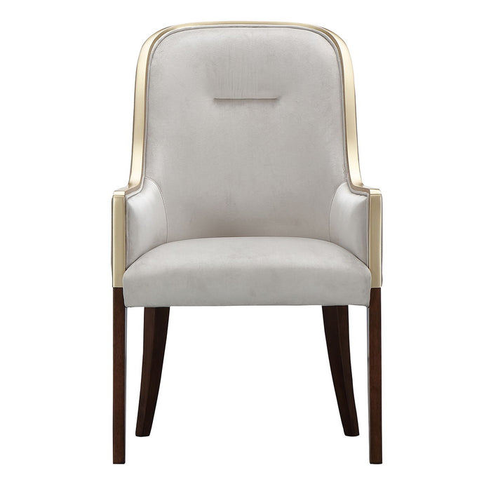 Houston - Dining Arm Chair - Porcini / Walnut