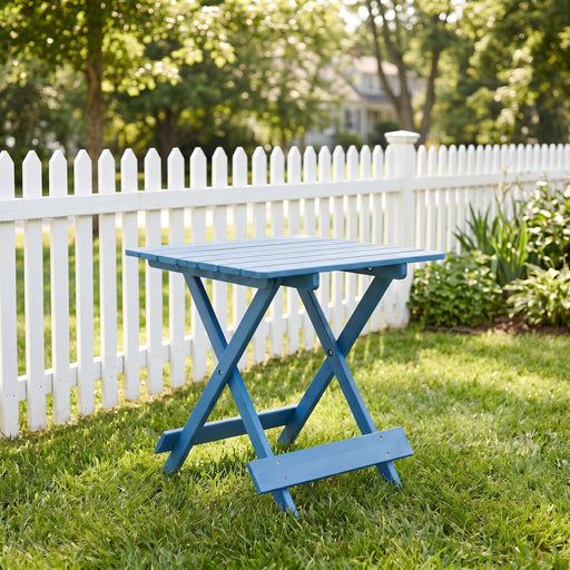 Folding Square Table For Backyard - Blue Home Essentials