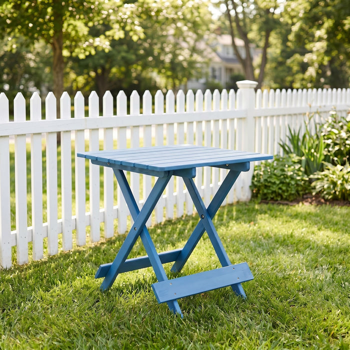 Folding Square Table For Backyard - Blue Home Essentials