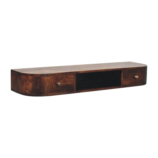 Lunar - Floating Console With 2 Drawer - Chestnut Artisan Furniture