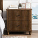 Modern Fluted Nightstand With 3 Drawers Home Essentials
