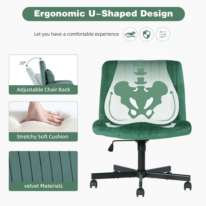 Criss Cross Office Chair With Adjustable Height, Ergonomic Design Home Essentials