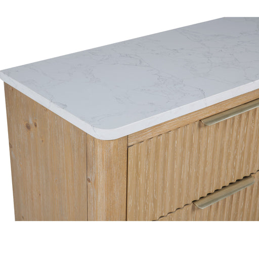 6 Drawers Dresser With Accented Hardware - Natural Wood Home Essentials