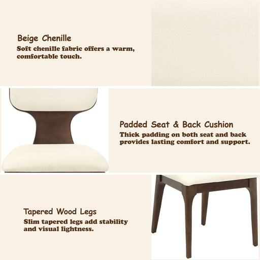 Koen - Side Chair (Set of 2) - Beige / Brown Oak Acme