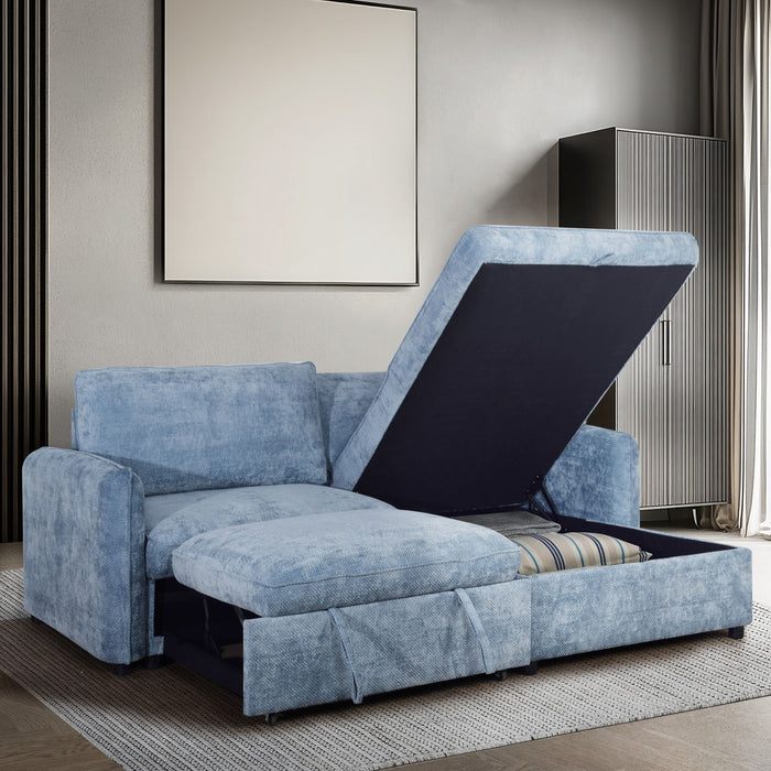 Finn - Storage Chaise - Blue