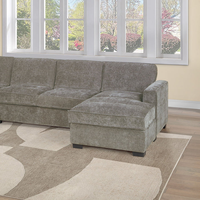Sectional With RAF Chaise, Armless Loveseat & LAF 1 Arm Chair Home Essentials