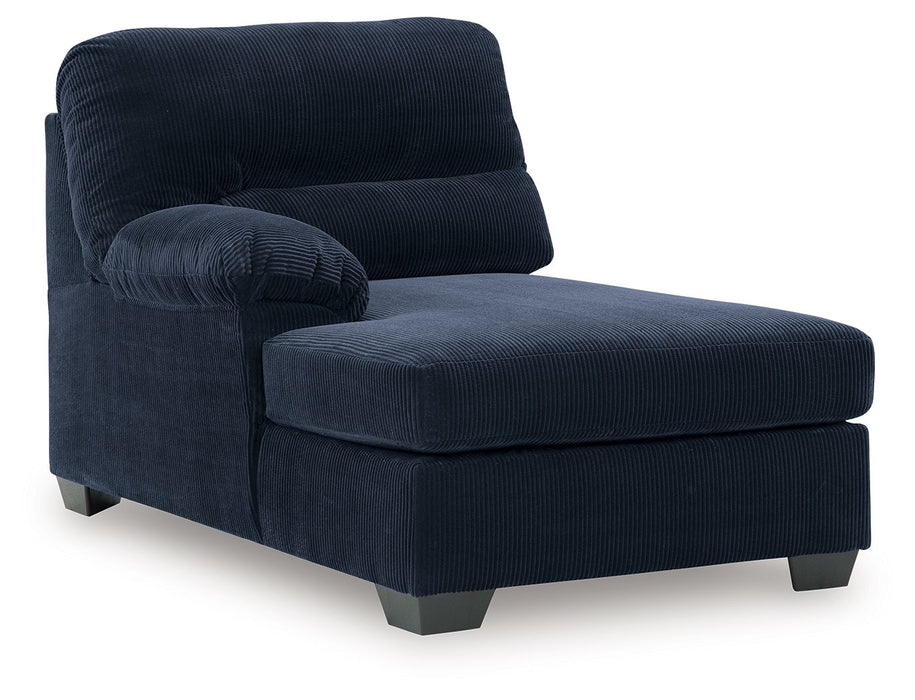 SimpleJoy - LAF Corner Chaise - Navy Signature Design by Ashley®