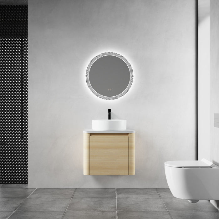 Mounted Bathroom Vanity With Art Sink & 2 Soft Close Doors Home Essentials