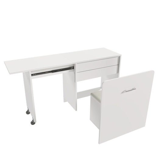 Folding Desk With Mirror And Storage Stol For Bedroom Home Essentials