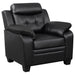 Winchell - Upholstered Padded Arm Tufted Accent Chair - Black Furniture Max