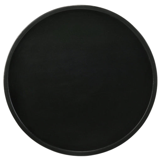 Stain Pedestal Accent Round Table With Lipped Top - Black Furniture Max