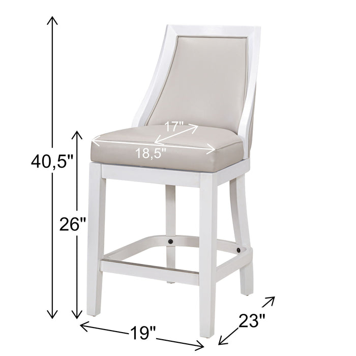 Modern Swivel Stool With Tall Back Home Essentials
