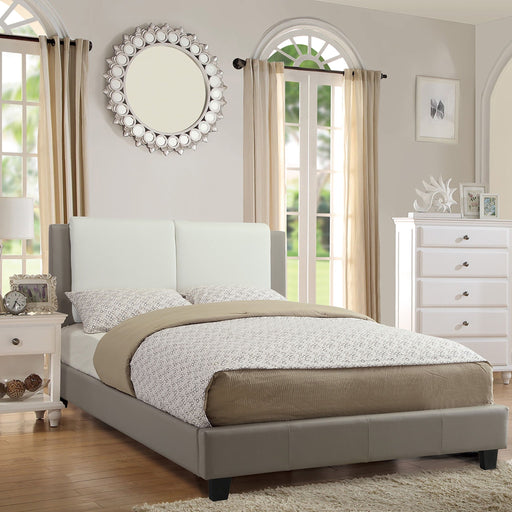 Bed Set With 2 Tone Upholstered Headboard Home Essentials