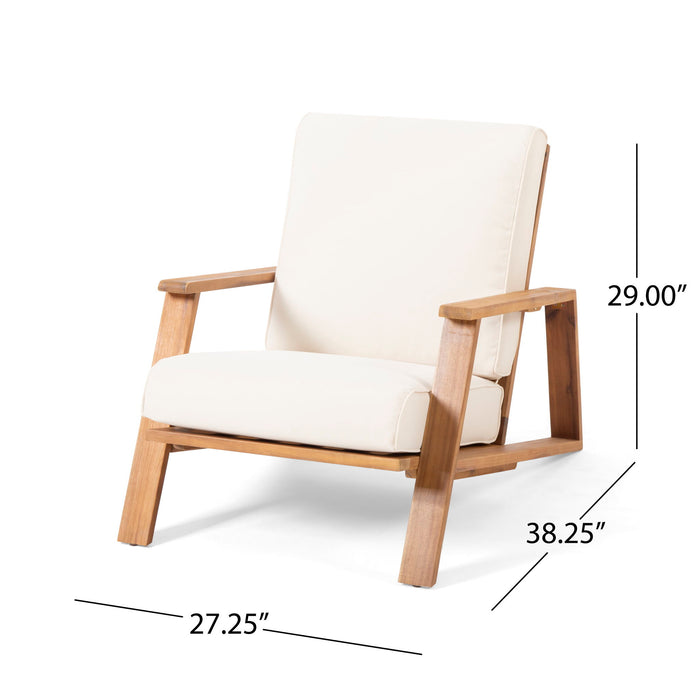Outdoor Club Chair, Patio Lounge Chair With Removable Cushion Noble House