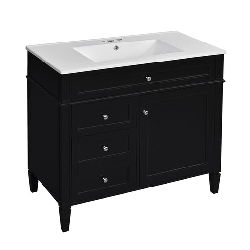 Bathroom Vanity With Top Sink, 2 Drawers And Tip Out Drawer Hearth and Haven