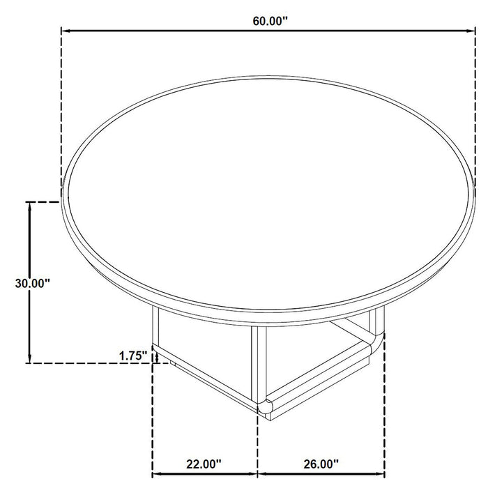 Bangor - Round Dining Table - Black Furniture Max