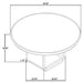 Bangor - Round Dining Table - Black Furniture Max