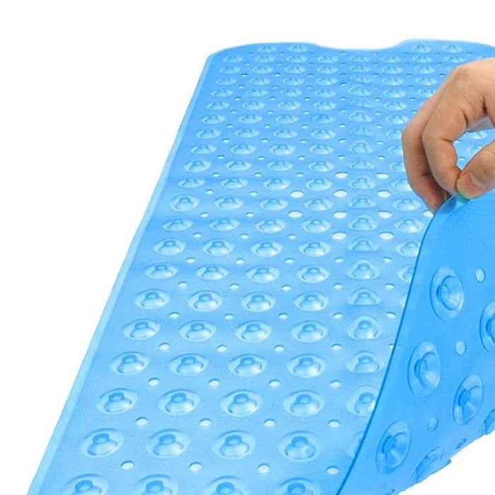 Oval Non Slip Bath Mat - Blue