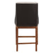 Gilsea - Counter Height Chair (Set of 2) - Fabric, Brown Synthetic Leather & Brown ACME