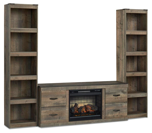 Trinell - 3-Piece Entertainment Center With Electric Fireplace - Brown Signature Design by Ashley®