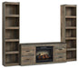 Trinell - 3-Piece Entertainment Center With Electric Fireplace - Brown Signature Design by Ashley®