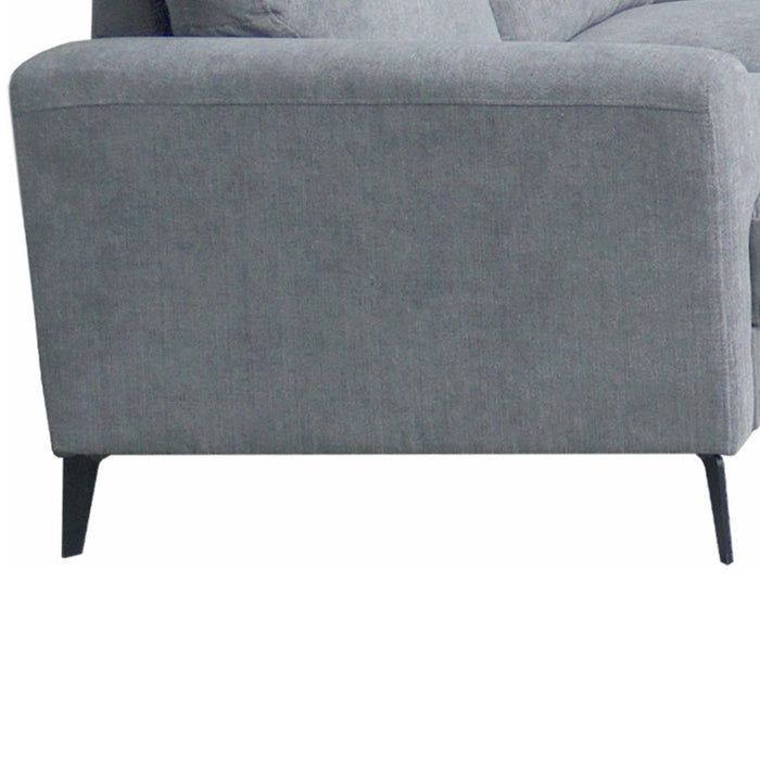 Jackson - Chenille Sofa With Black Metal Legs