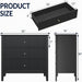 Fluted 3 Drawer Nightstand With Soft Close Slides Home Essentials